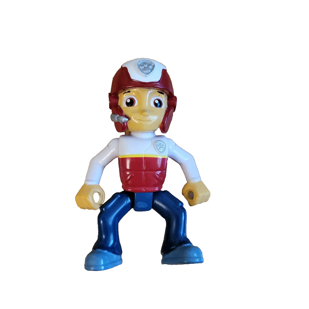 Paw Patrol Ryder Red Helmet Figure Mini Toy Cake Topper 3" Plastic
